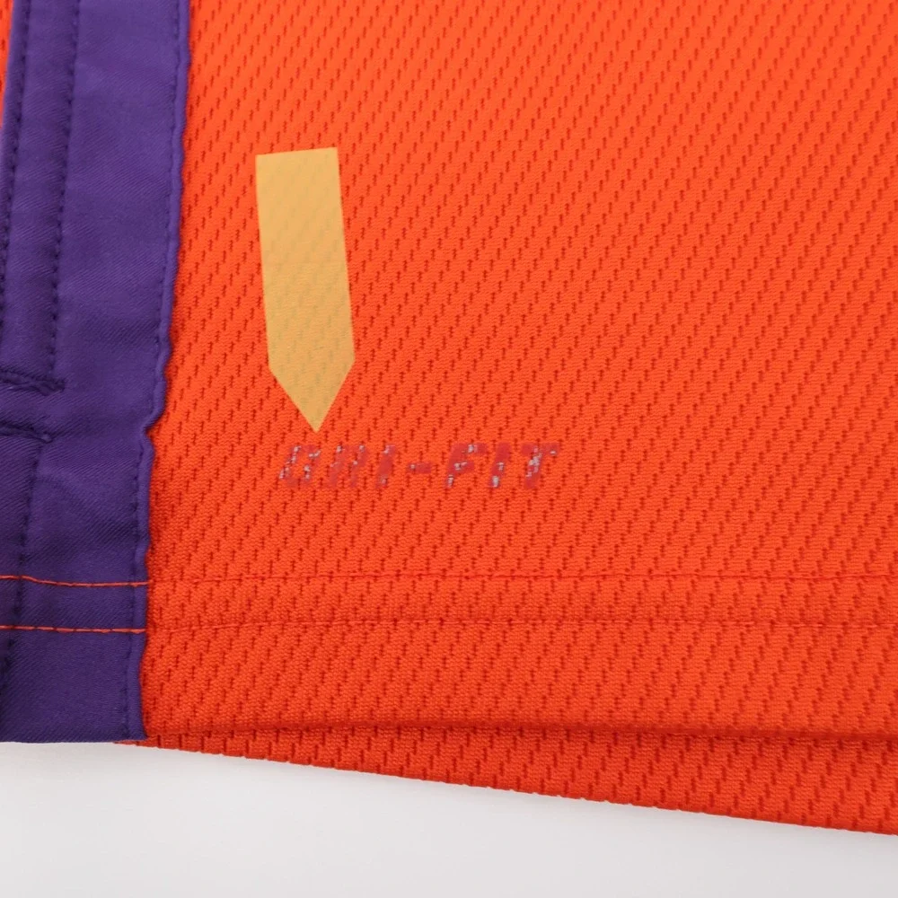 Vintage Nike Clemson Tigers Dri-FIT Polo Orange Short Sleeve Mens Large‎